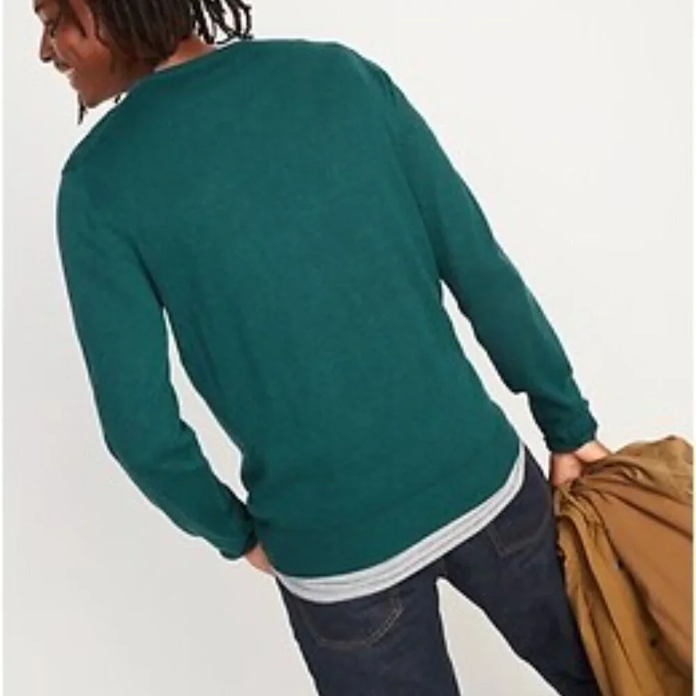 Old Navy V neck Men's Sweater Teal XXL
